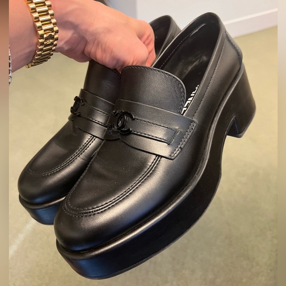 Chanel so black chunky loafers - size 40 - Picture 3 of 11